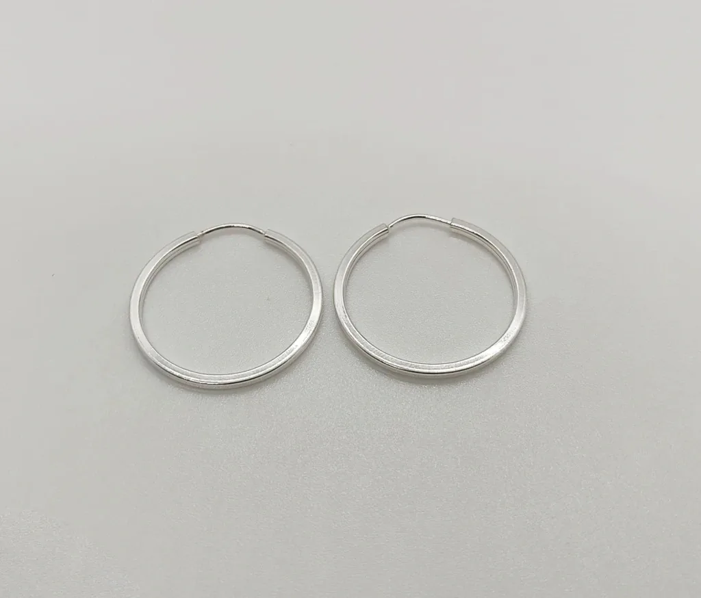 Argola Lisa Fio Quadrado 2,5cm