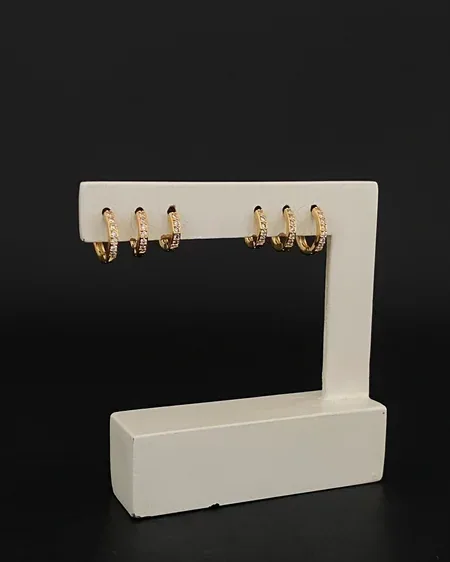 Trio de Argolas Mini Lisas